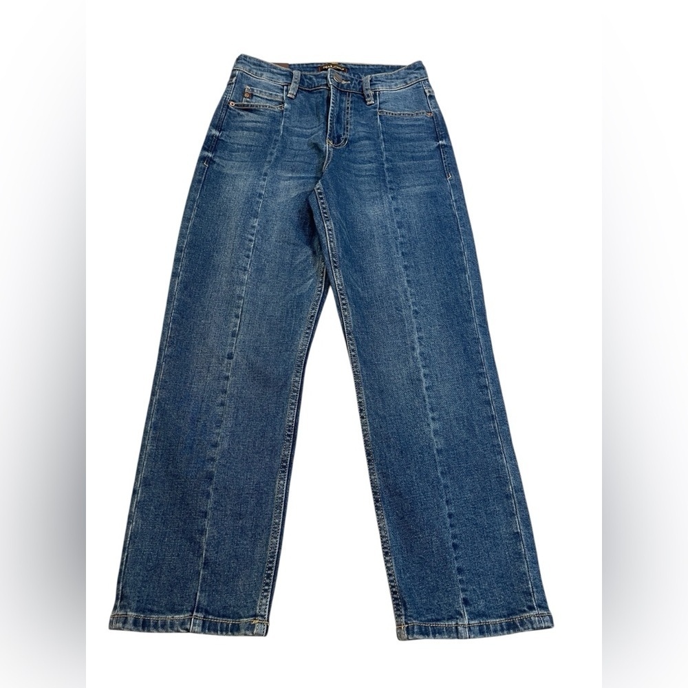Dear John Randy Straight Leg High Rise Crop Jean Blue Denim Size 26 New
